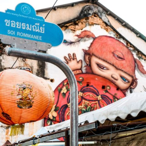 mural phuket thailand