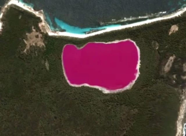 warna danau hillier australia