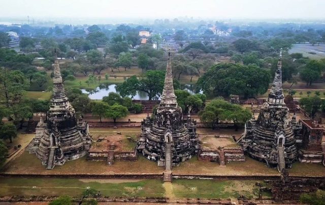wat phra si sanphet peninggalan kota tua ayutthaya