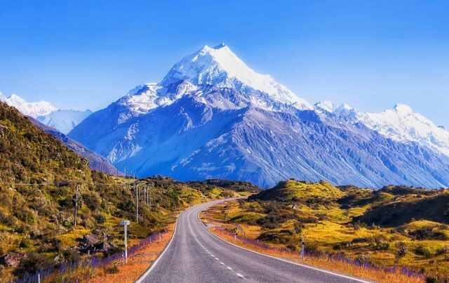 pemandangan gunung cook aoraki selandia baru