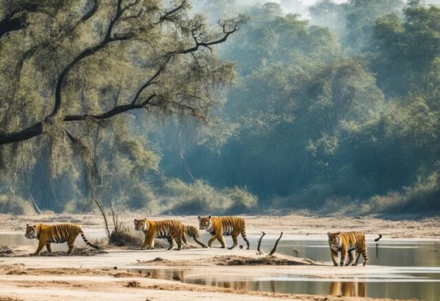 taman nasional chitwan melihat harimau benggala